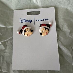 Disney BaubleBar Mickey Mouse Festive Earrings - Red, Black, White